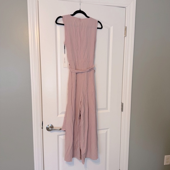 NWT Calvin Klein Gauze Mock Wrap Jumpsuit, 4 - Picture 3 of 7